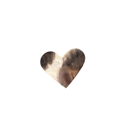 Big Leather Heart Clip - Rose Gold